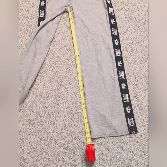 Juicy Couture Women's (Size Small) Light Gray Track Pants with Black Logo Trim - Picture 7 of 13